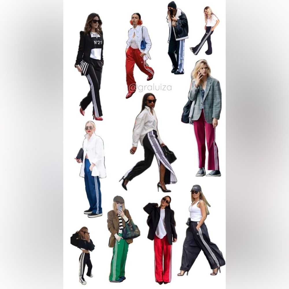 Women's Black and White Striped Pants